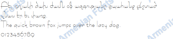 Armenian fonts for word